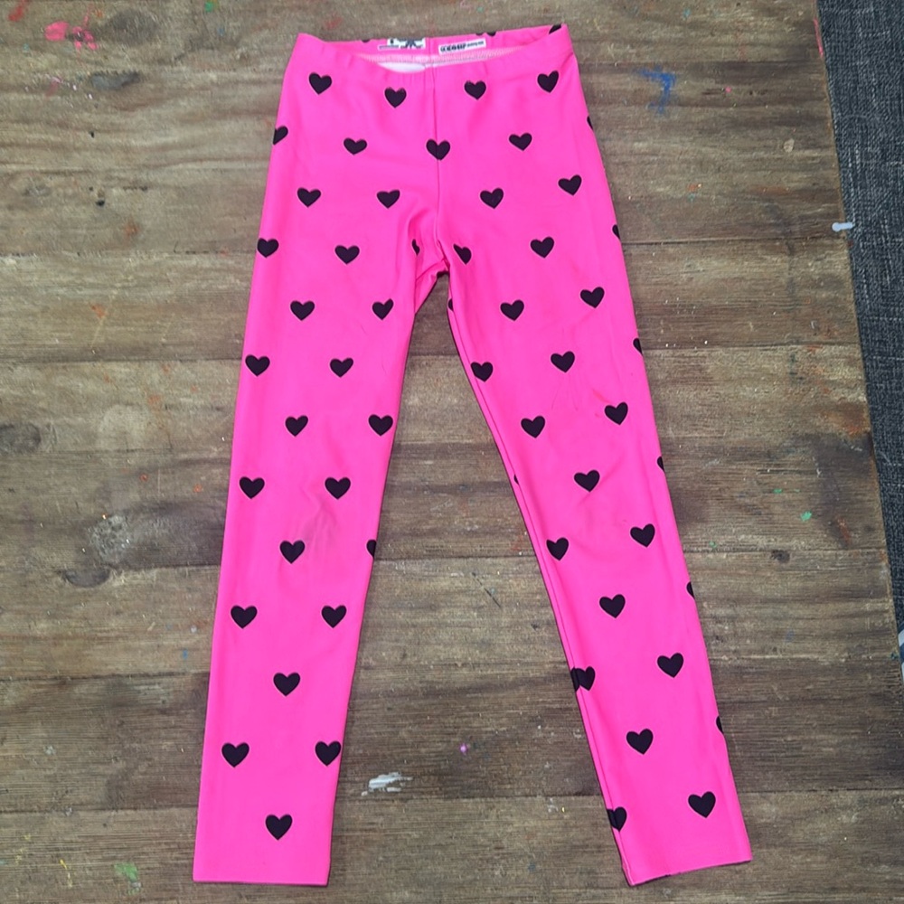 Girls Goldsheep Valentine Leggings, size Small